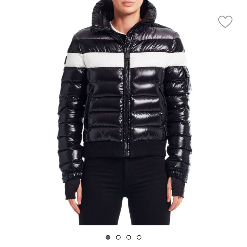 SAM. Women's Black and White Puffer Jacket